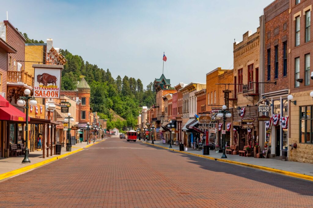 Historic Deadwood South Dakota - A Glimpse into the Colorful Old West Gold Rush Mining Town Main Street